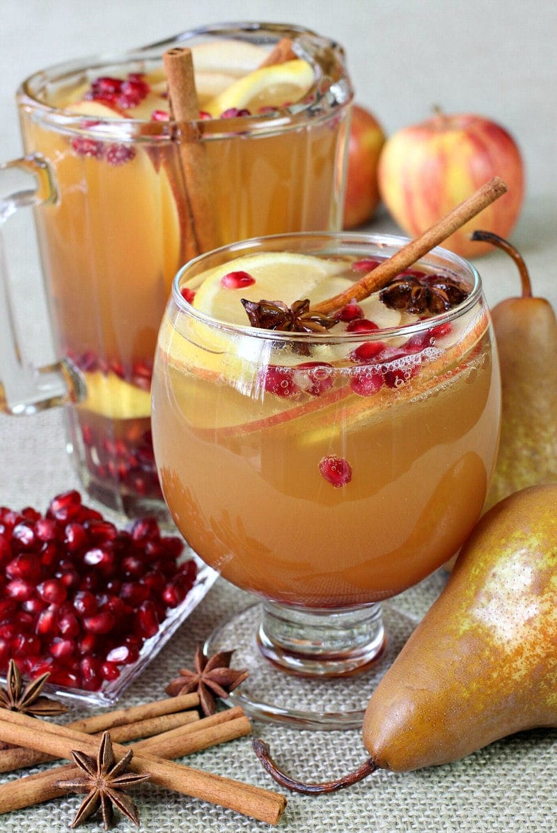 Pitcher of Apple Cider Sangria