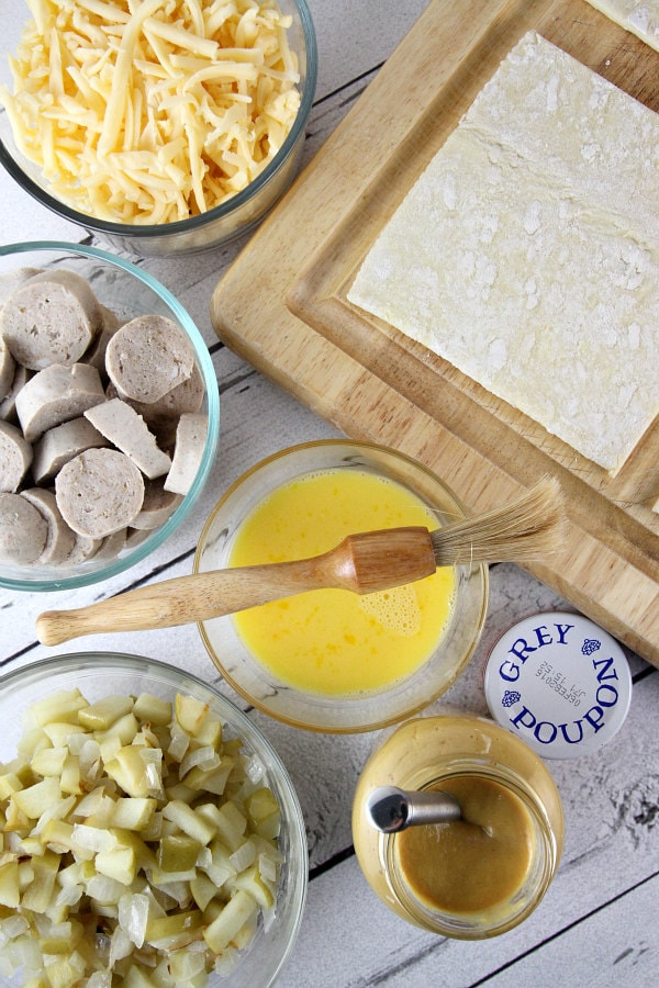 English Sausage Pastries Ingredients