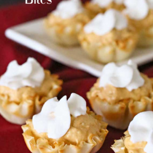 pinterest image for mini pumpkin pies