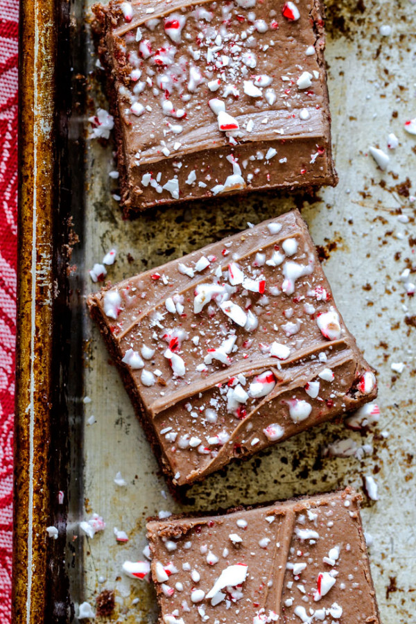 Peppermint Texas Sheet Cake