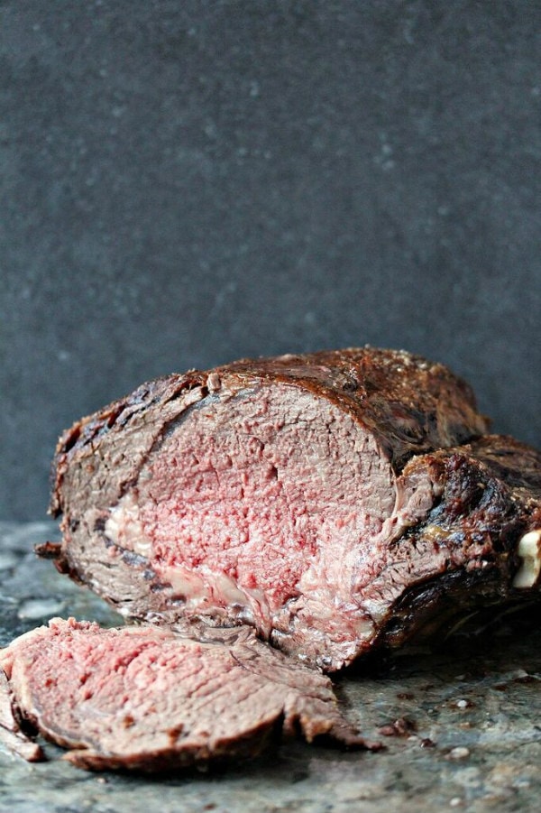 Rib Roast with Red Wine Au Jus Recipe - from RecipeGirl.com