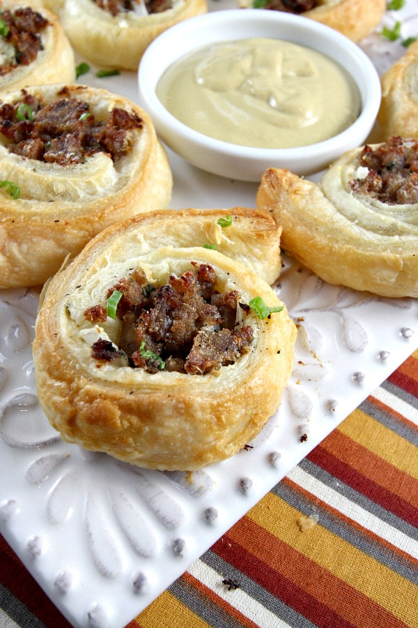 Sausage Pinwheels Recipe - RecipeGirl.com