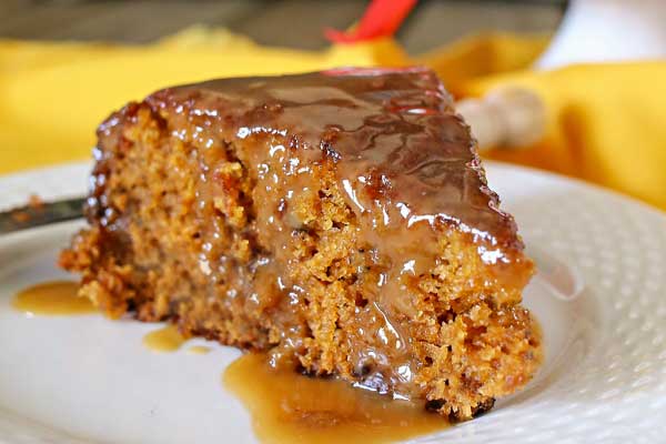 Slice of Sticky Toffee Pudding