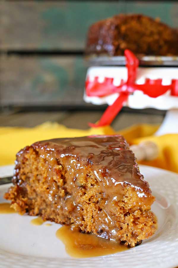 Slice of Sticky Toffee Pudding