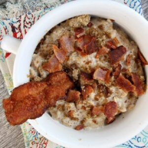 pinterest pin for almond butter oatmeal