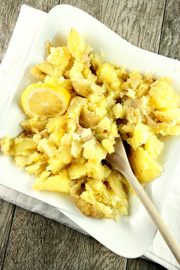 Lemon Smashed Potatoes Recipe - RecipeGirl.com