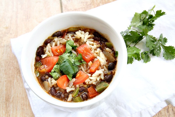 Southwestern Black Bean Soup Recipe from RecipeGirl.com