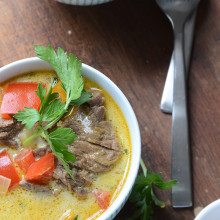 Thai Beef Coconut Curry Soup