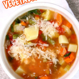 pinterest image for easy vegetable soup