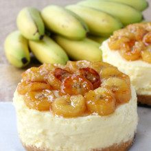 No Bake Banana Rum Cheesecake