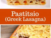 pinterest collage image for pastitisio