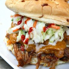 Slow Cooker Sweet and Spicy Pulled Pork Sandwiches