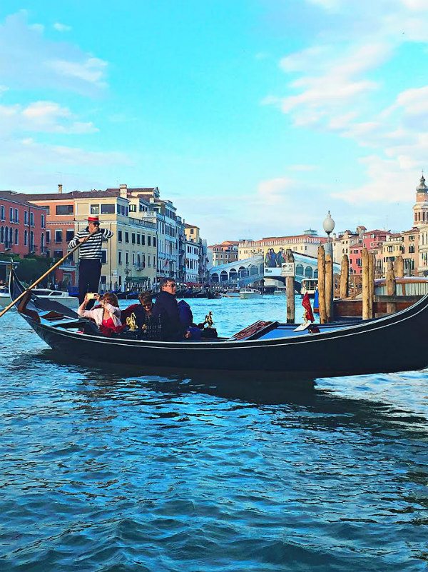 Boat scene in Venice, Italy