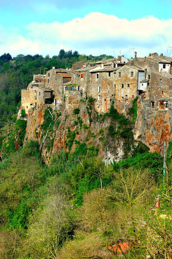 The beautiful hillside town of Calcata, Italy.