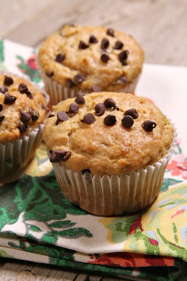 Peanut Butter Banana Muffins Recipe - RecipeGirl.com