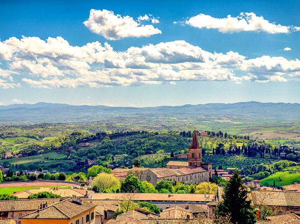 Perugia, Italy- looking into the valley at Assisi