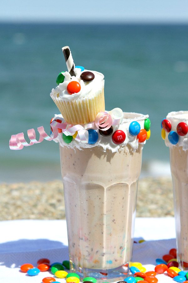 Birthday Cake Milkshakes Recipe - RecipeGirl.com