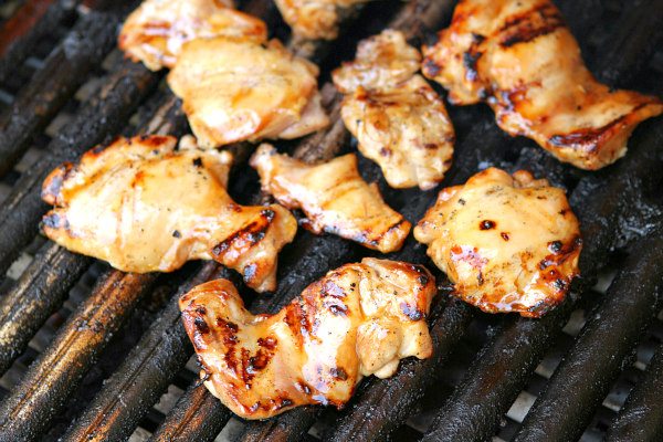 Plum Glazed Grilled Chicken Thighs recipe