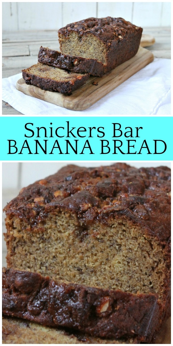 snickers bar banana bread