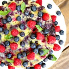 Upside Down Berry Cornmeal Coffee Cake