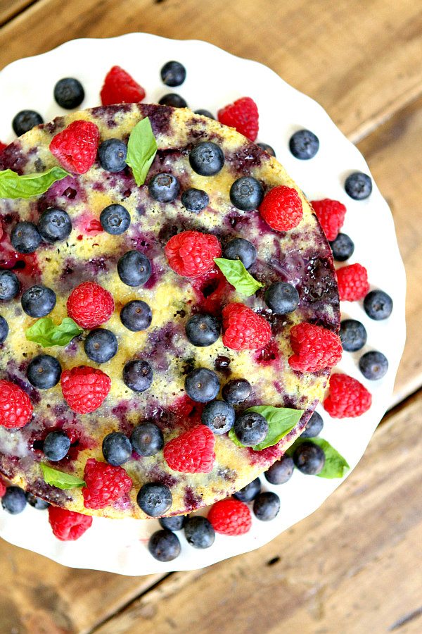 Upside Down Berry Cornmeal Coffee Cake Recipe