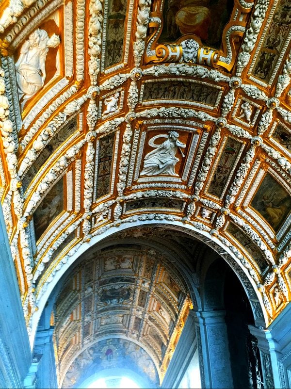 Ceiling in Doge's Palace in Venice Italy