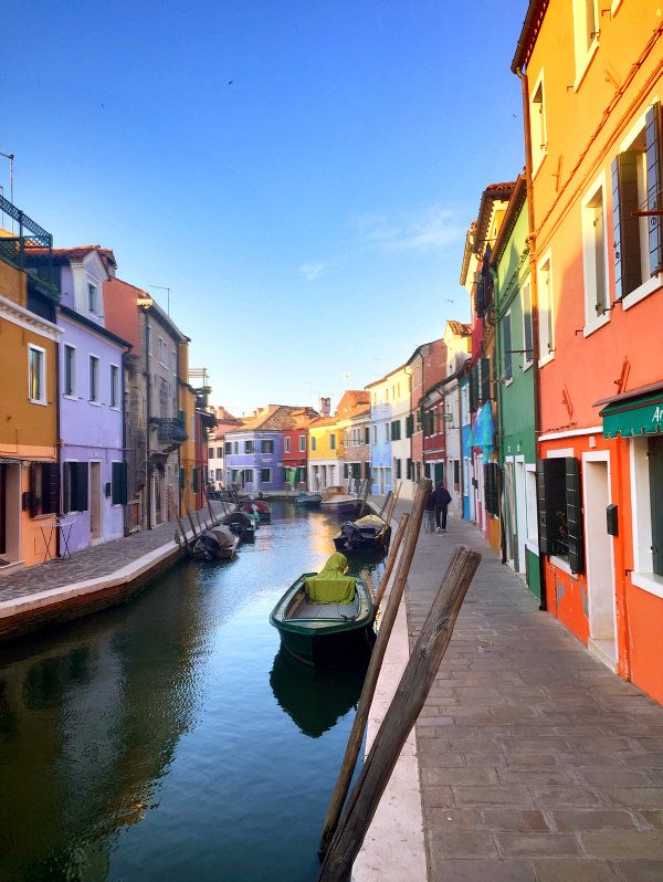 Canals in Burano, Italy