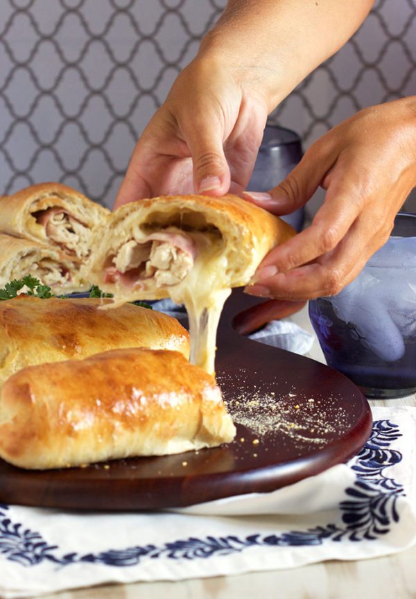 Easy Chicken Cordon Bleu Calzone recipe is perfect for quick, easy weeknight dinners.