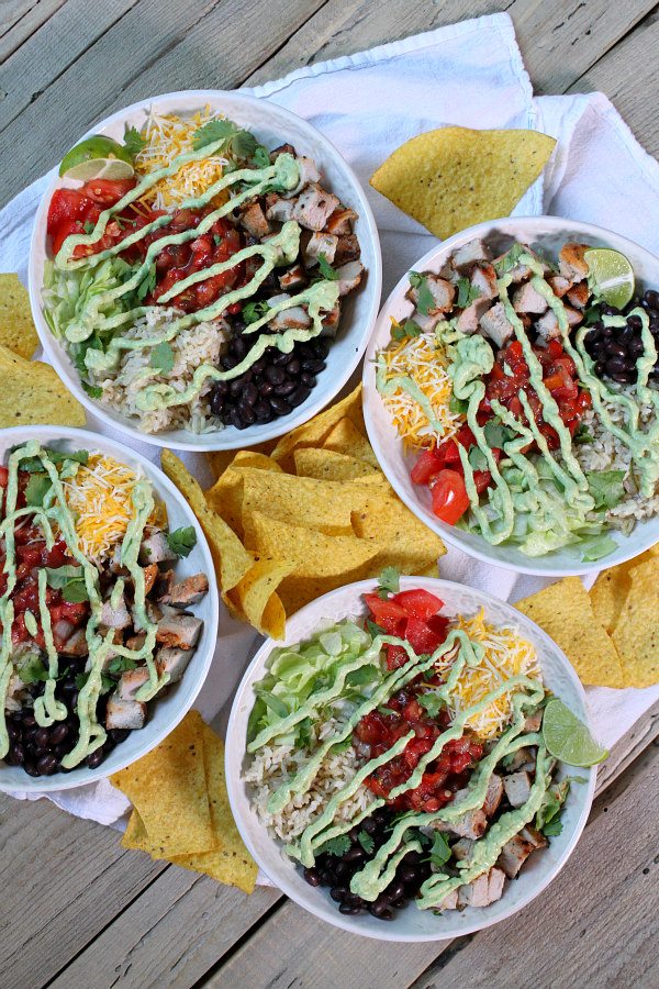 Grilled Pork Burrito Bowls 