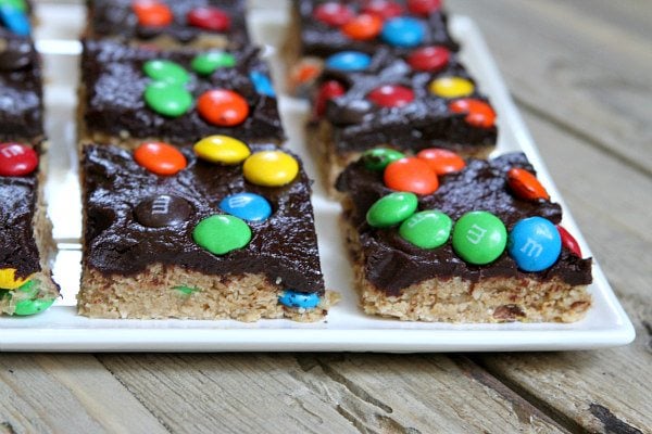 No Bake Monster Cookie Bars Recipe