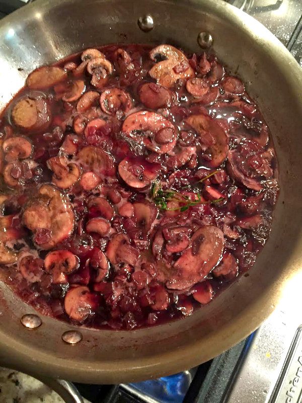 cooking Red Wine Mushrooms 