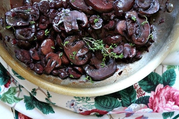 serving Red Wine Mushrooms