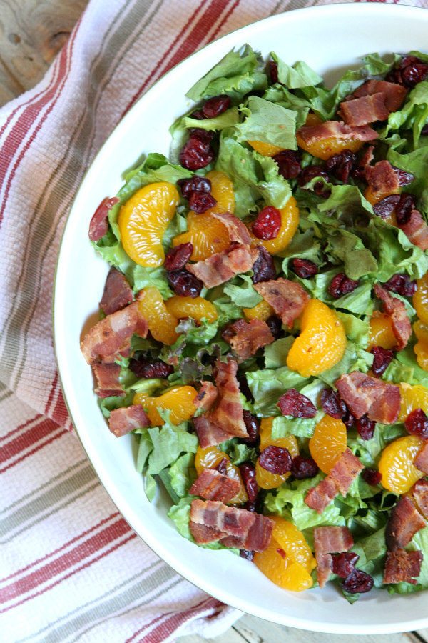 Mandarin Orange Green Salad in a bowl