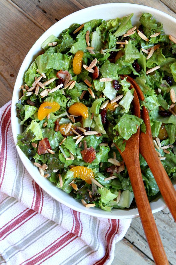 Mandarin Orange Green Salad Recipe - from RecipeGirl.com