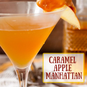 pinterest pin for caramel apple manhattan