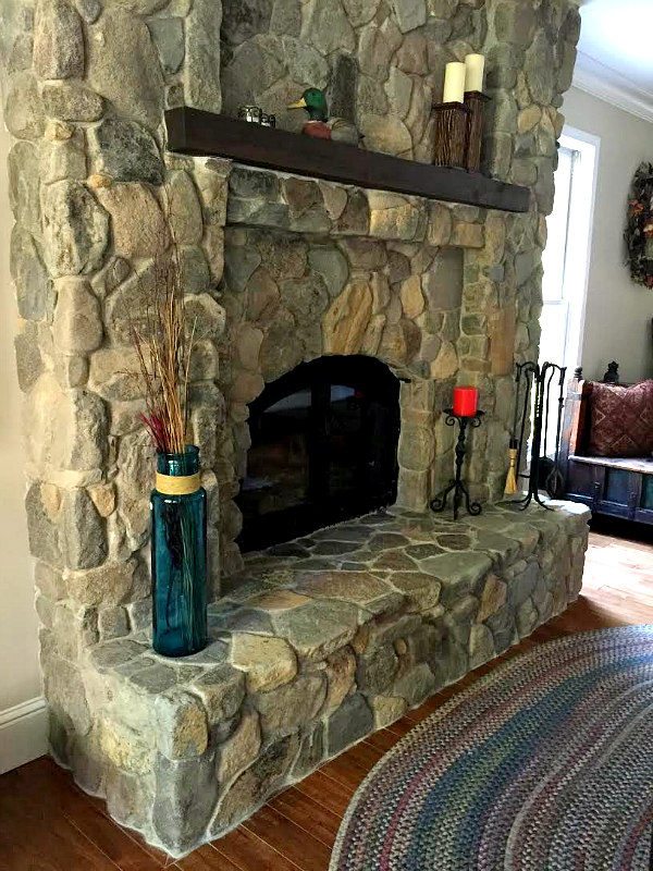 Fireplace Remodel at a home in the mountains of Lake Tahoe - by RecipeGirl.com