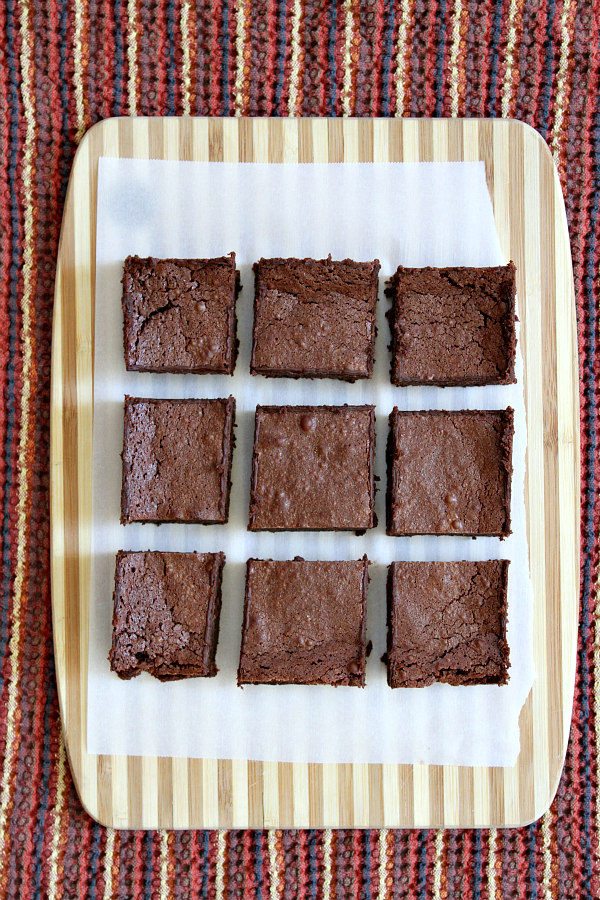 Easy Fudgy Flourless Brownies Recipe - from RecipeGirl.com