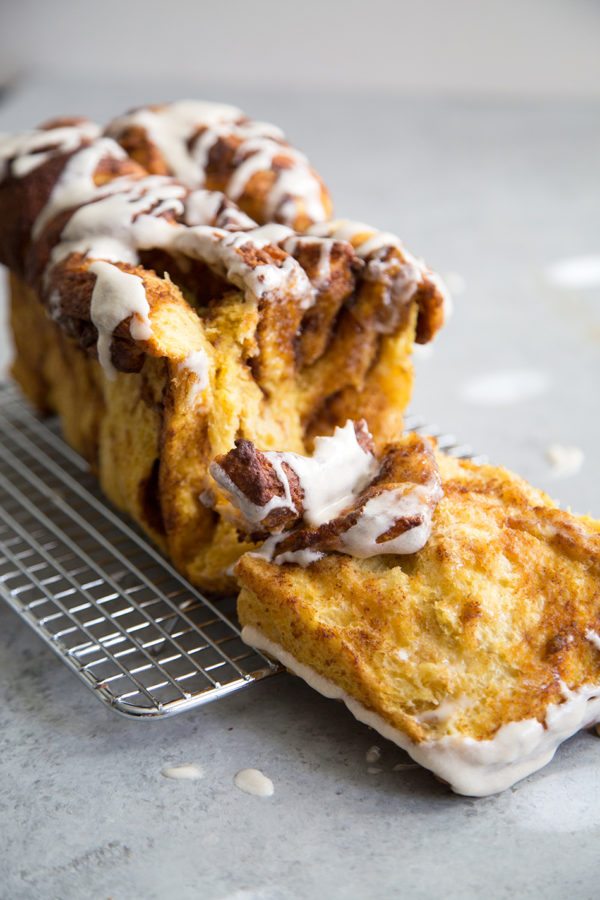 Pumpkin Pull Apart Bread pulled apart