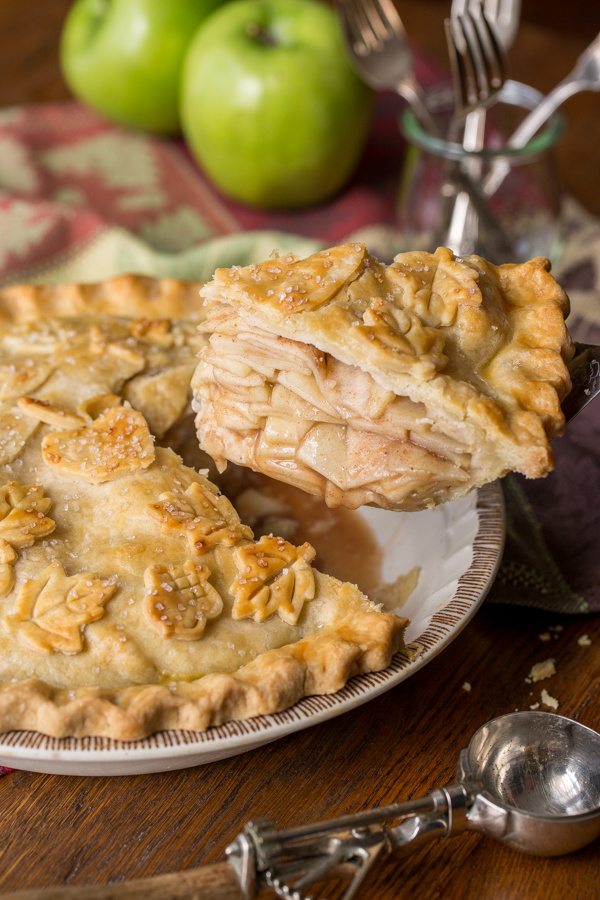 Serving Double Crust Apple Pie 