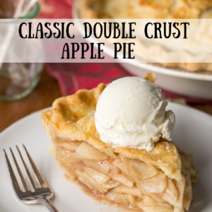 pinterest image for classic double crust apple pie