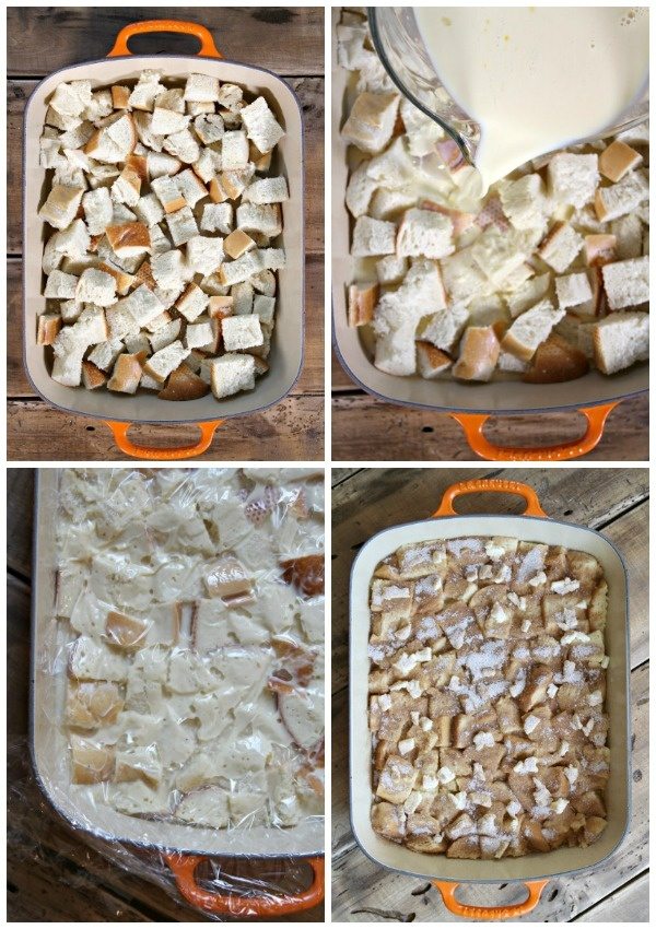 How do you Make French Toast Casserole? This photo shows you the step by step process.