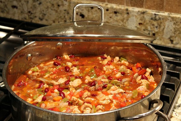 Quick and Easy Pork and Bean Chili recipe - from RecipeGirl.com. I love this recipe so much- chili with a sweet and smoky flavor, perfect comfort food recipe for a chilly day.