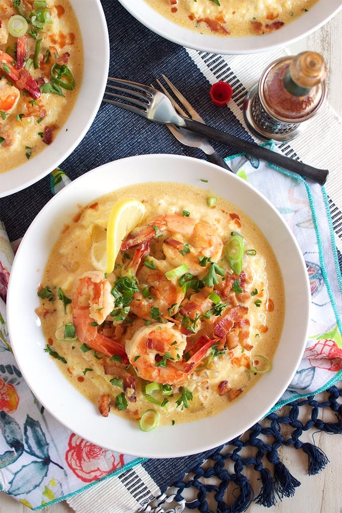 Cheesy Shrimp and Grits - Recipe Girl