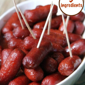 pinterest image for lil smokies appetizer