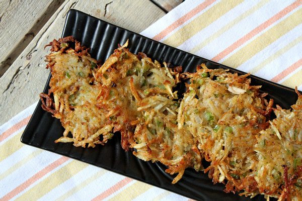 Old Bay Potato Latkes recipe - from RecipeGirl.com