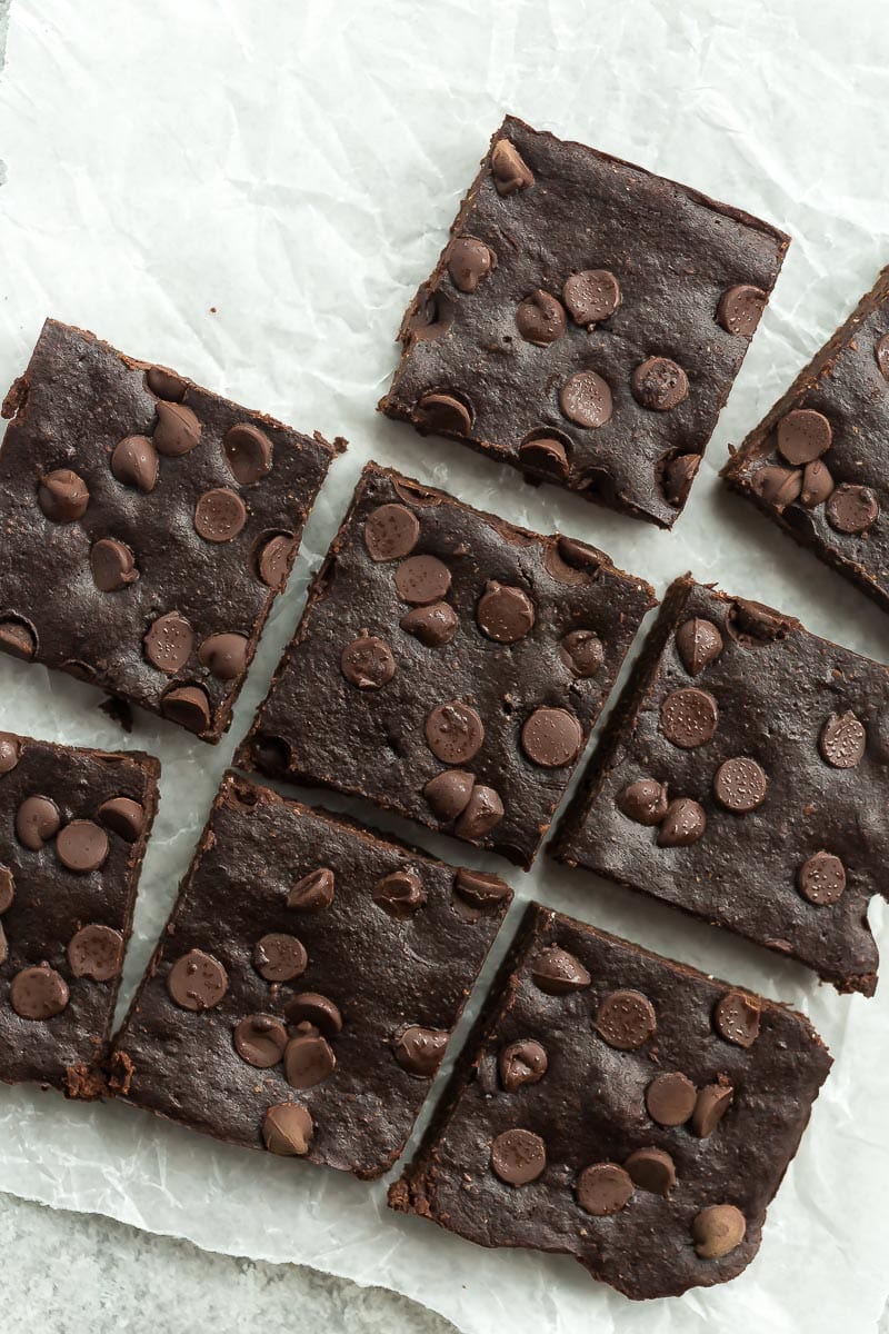These Healthier Fudge Brownies are low fat, low sugar, and whole grain but you would never know! They are rich and chocolatey and make the perfect healthy treat! - from RecipeGirl.com