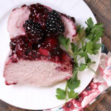 Roasted Pork with Blackberry Sauce