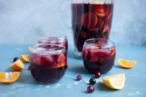servings of Winter Holiday Sangria 