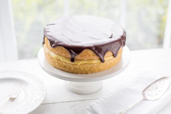 Classic Boston Cream Pie recipe from RecipeGirl.com