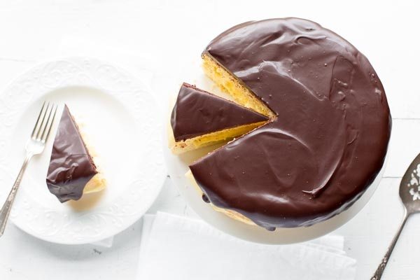 Classic Boston Cream Pie recipe from RecipeGirl.com